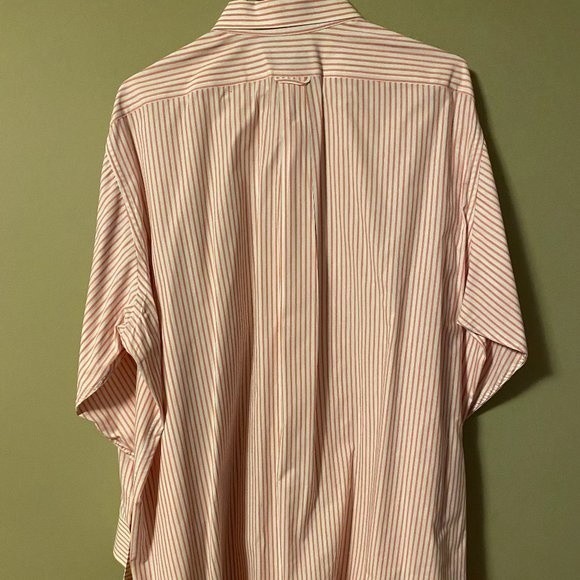 Izod Men's Dress Shirt Red-White lines - Picture 10 of 11